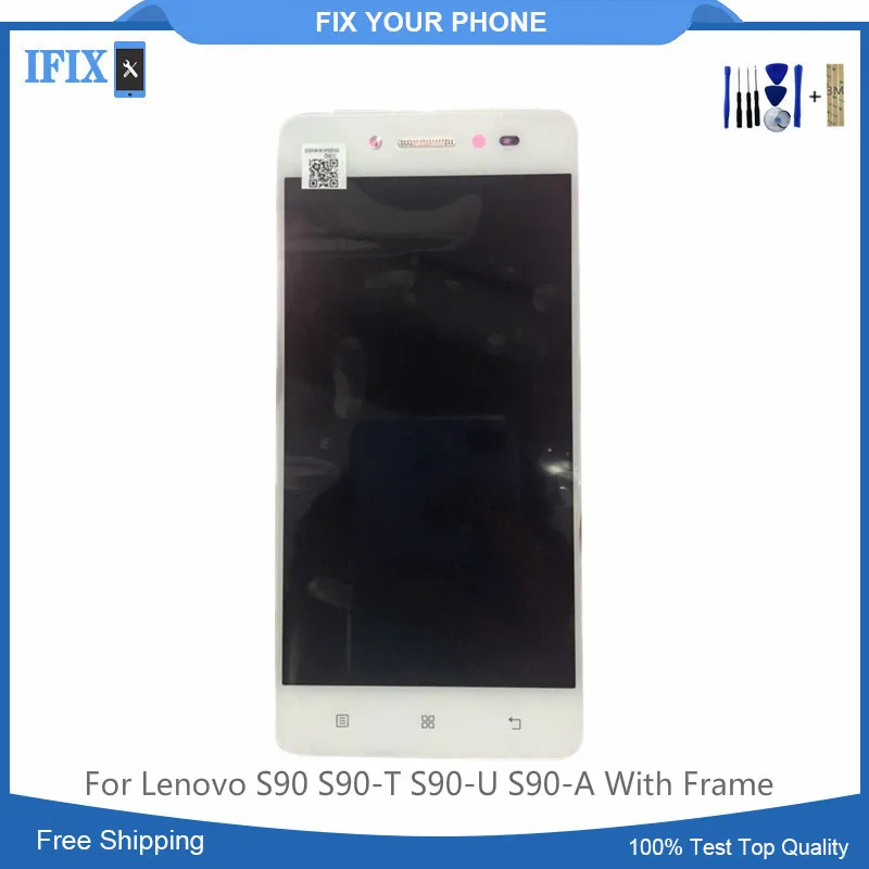 

For Lenovo S90 S90-T S90-U S90-A LCD Display+Touch Screen Digitizer Panel Assembly With Frame Replacement Parts 10pcs/lot