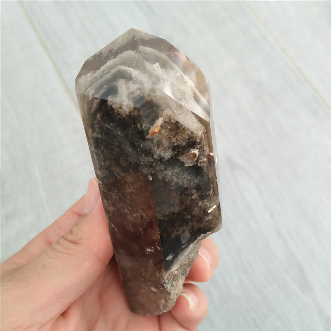 Каменные камни с Кристал фантом кристаллы призрака Wicca Cristal Islande Pierre Naturelle Cristaux
