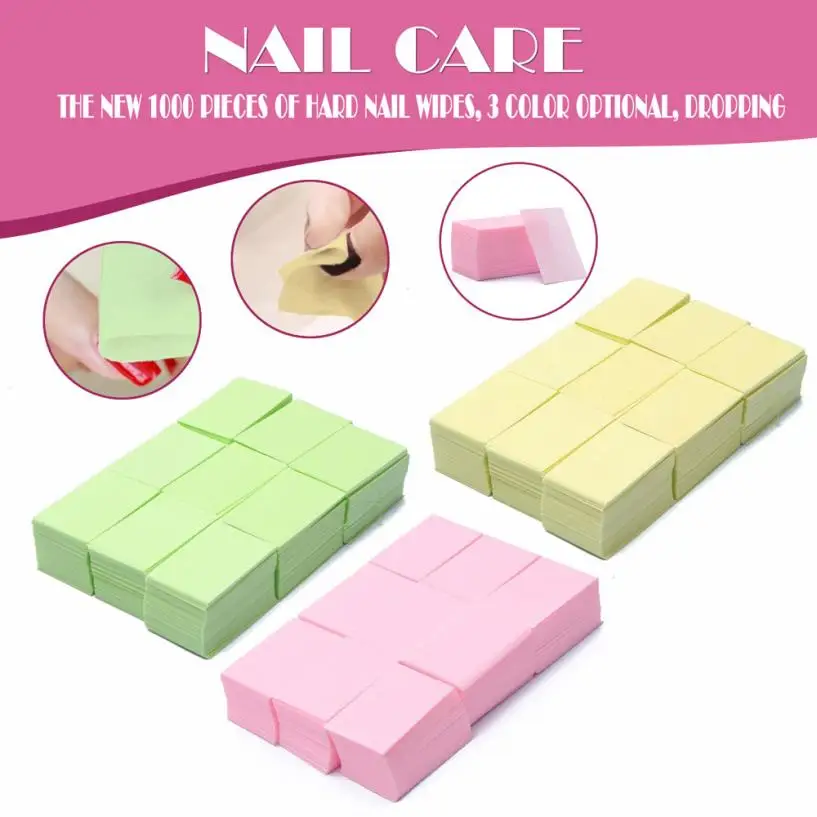 

1000PCS Colorful Lint Free Nail Art Gel Polish Remover Cotton Pad Nail Wipe NO16