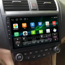 Android 5.1 Quad Core 1024*600 Car Stereo DVD Player GPS Navigation AutoRadio For Honda Accord 7 2003-2007 AC button Control