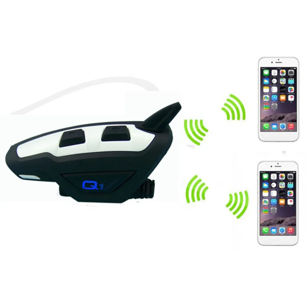 

Q1 1PC Motorcycle Helmet Bluetooth Headset Wireless Intercom BT Wireless Intercomunicador Interphone Headset MP3 2018 new