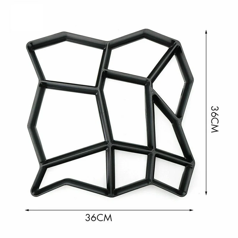 Форма для изготовления дорожек, многоразовая форма для бетонных цементных камней, дизайн асфальтоукладчиков, форма для рукоделия, многоразовая форма для бетонных кирпичей 35x35x3,5 CM