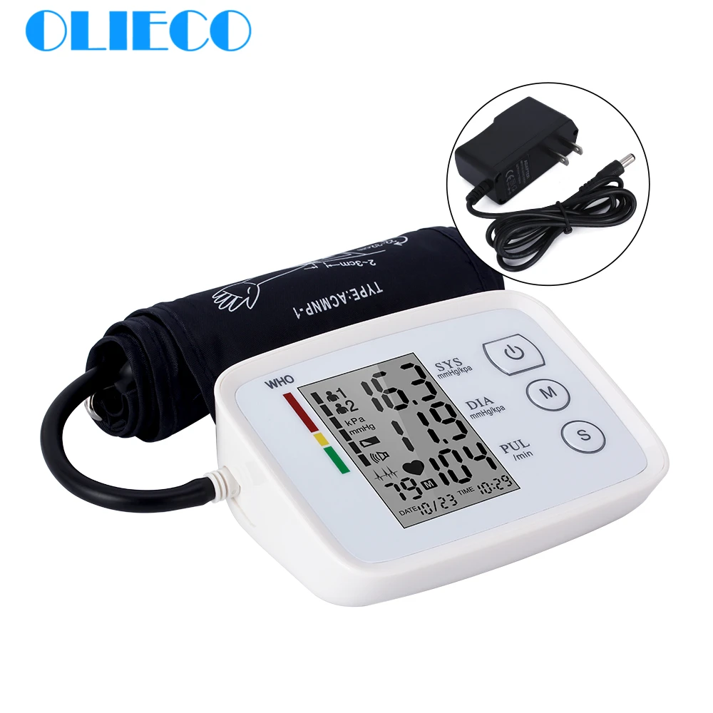 

OLIECO Smart Automatic Arm Blood Pressure Monitor BP Sphygmomanometer Pressure Gauge Meter Tonometer Arterial Pressure Measure