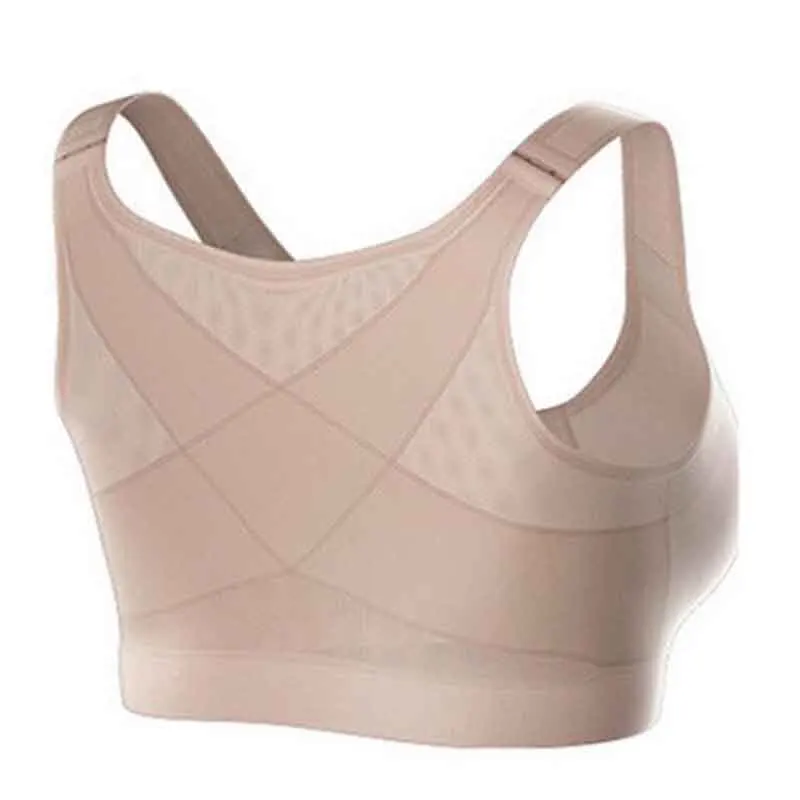 Burvogue Women Post-Surgery Front Closure Brassiere Sports Bra