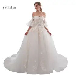 Ruthshen последние модное свадебное платье Люкс с плеча свадебное платье Vestido De Noiva Курто 2018 линия сексуальное свадебное платье