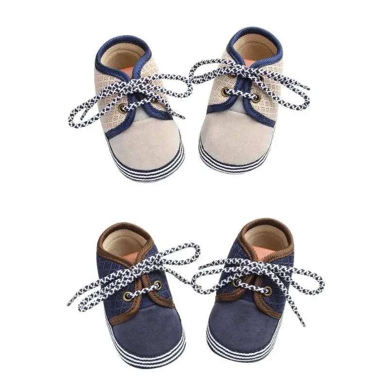 

New Non-slip Kids shoes Moccasins Boys Cartoon Canvas Shoes High Top Lace-up First Walkers Baby Cute Breathable Canvas Shoes