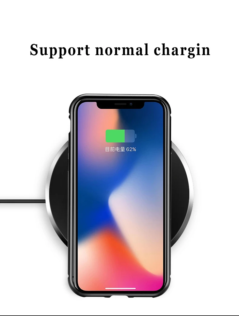 Для iPhone X 8 7 Чехол прозрачное зеркало из закаленного стекла Магнитный адсорбционный магнит телефон Смарт чехол для iPhone 7 плюс 8 плюс Чехол