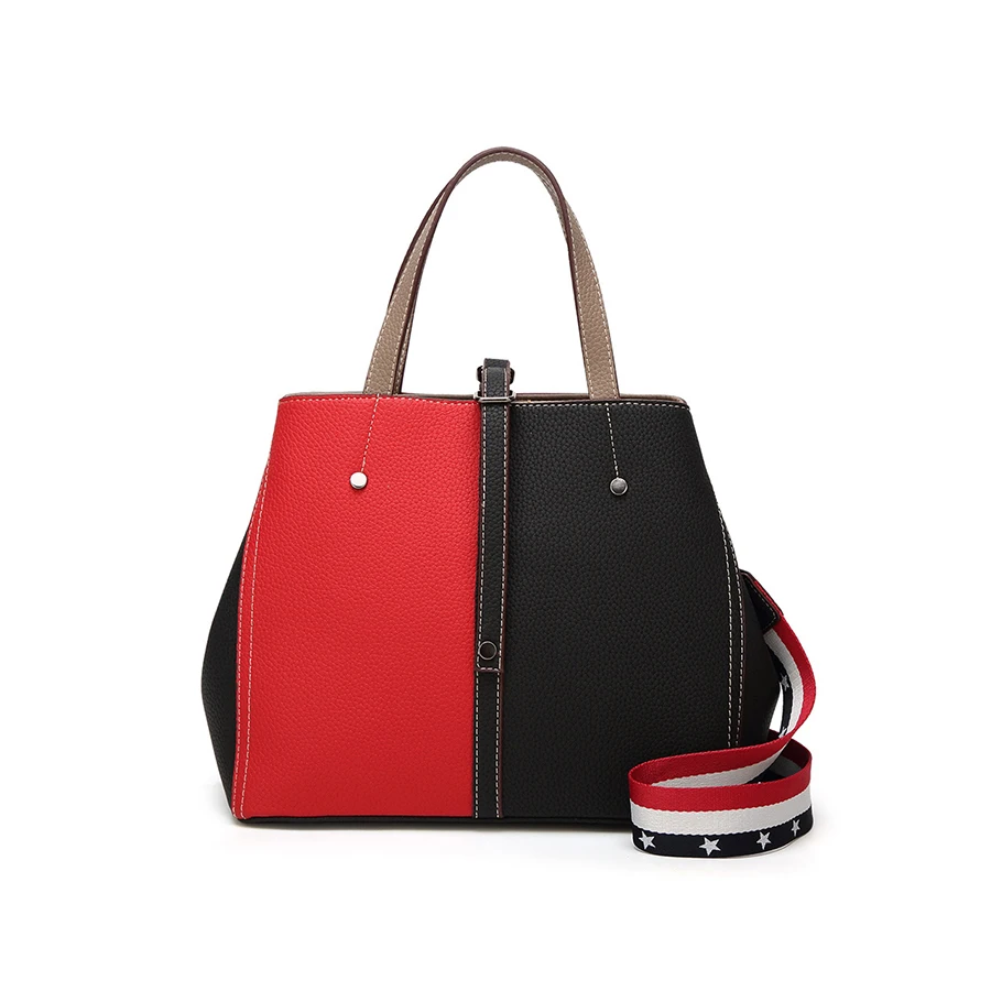 

Brand Color Contrast Women's Stitching Bag High Quality Large Capacity Shoulder Bag Female Handbag Designer Commuter Travel Bag