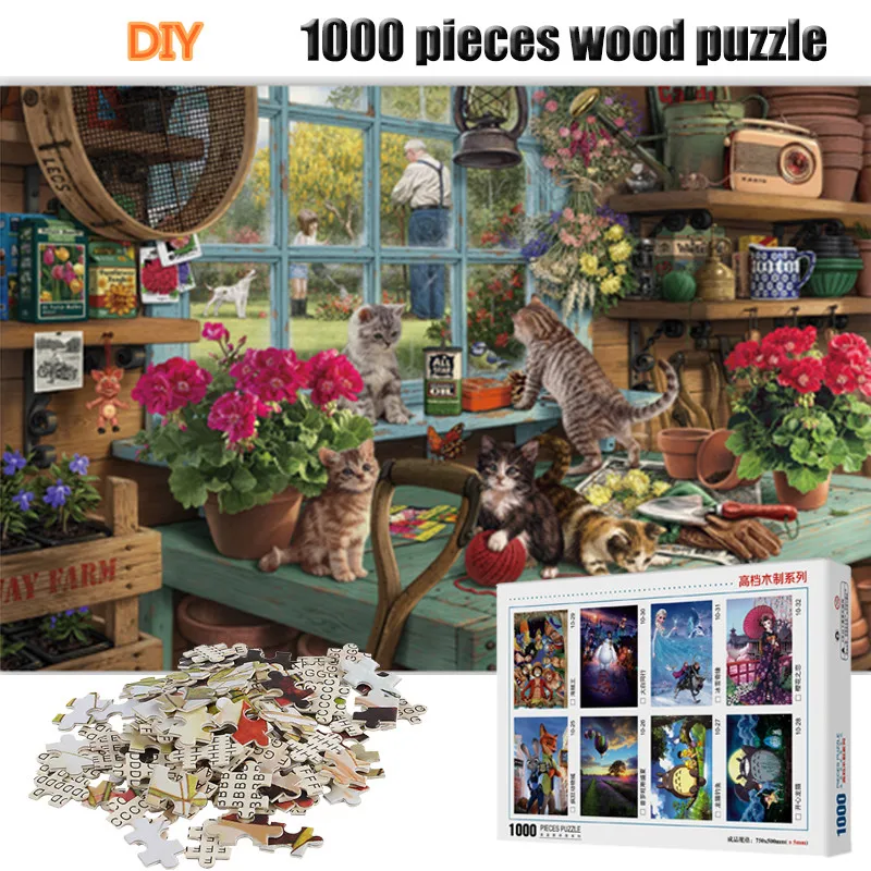 1000 штук деревянные головоломки для взрослых детей обучающие игрушки, пазлы