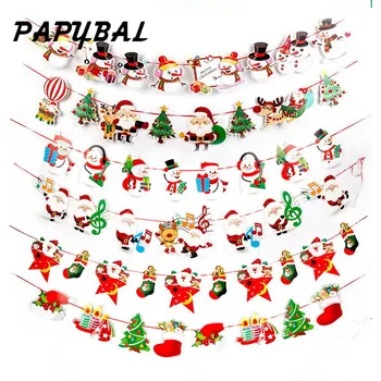 

Merry Christmas Decoration For Home Tree Ornaments Santa Snowman Banner 2018 Christmas Garland Happy New Year 2019