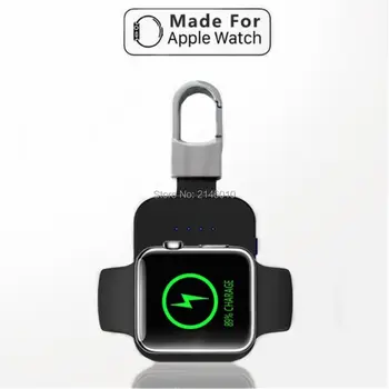

External Battery Pack QI Wireless Charger for Apple Watch1 234 Series Power Bank KeyChain