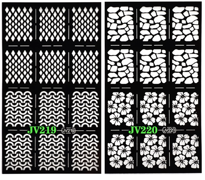 Шт. 1 шт. полые наклейки трафарет для ногтей дизайн пластины для штамповки ногтей штампы для маникюра наклейки для ногтей трафарет