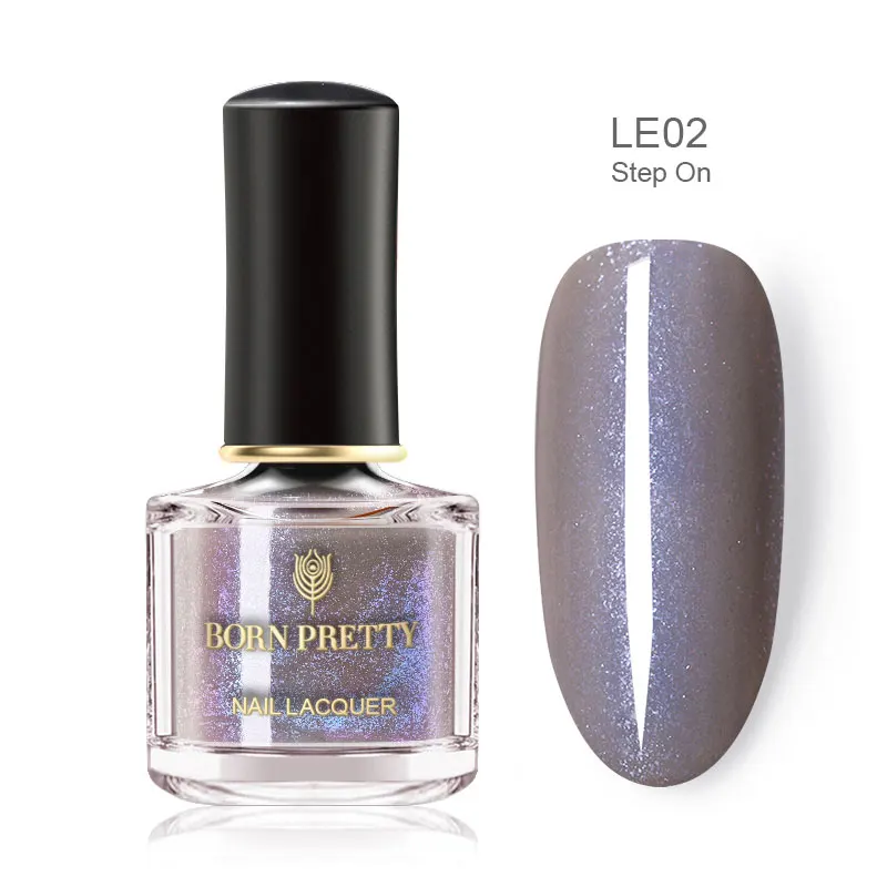 BORN PRETTY Shimmer Голографический лазерный лак для ногтей серия Быстросохнущий лак для маникюра цвет 6 мл - Цвет: BP-LE02