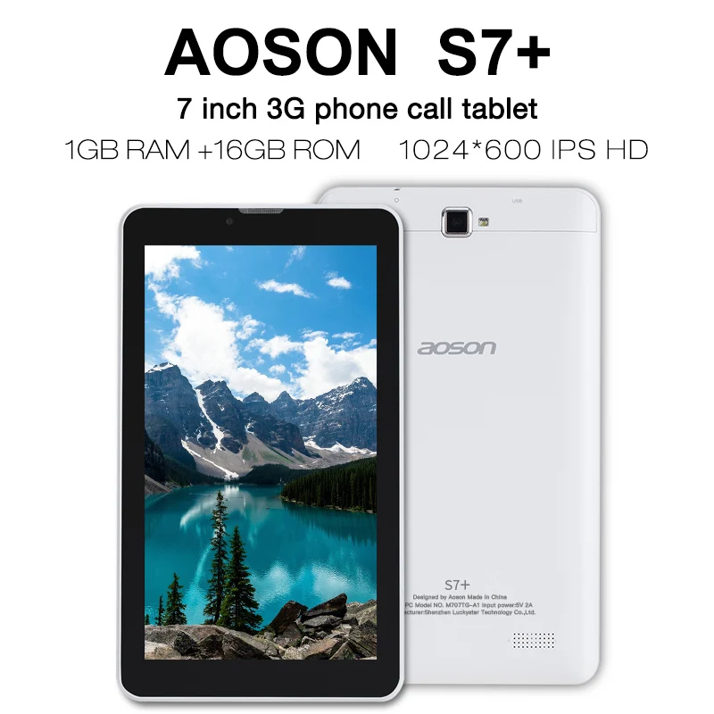 Aoson 7 بوصة الأطفال اللوحي 1G + 8 GB/16 GB رباعية النواة 3G/4G مكالمة هاتفية اللوحي الروبوت 7 الترفيه لعبة قرص أطفال هدية لعبة