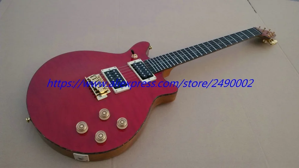 Best customised Electric guitar with zero fret,gold parts,see thru red