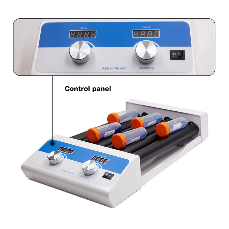 LED Display Lab Tube 6 Rollers Mixer  Digital  Rolling Swinging Adjustable Speed Blood Sample Roller Mixer Laboratory Chemicals  (4)