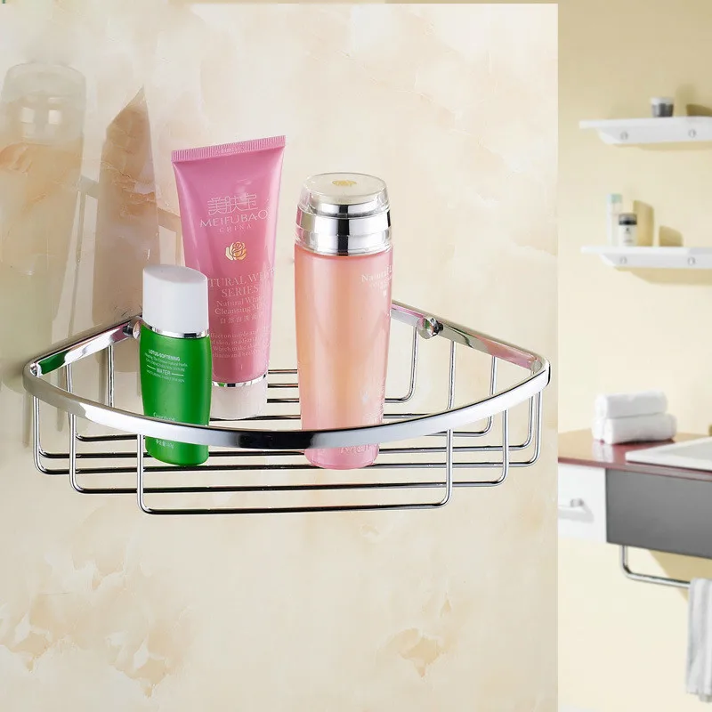 Stainless Steel Kitchen Bathroom Corner Storage Basketbathroom corner