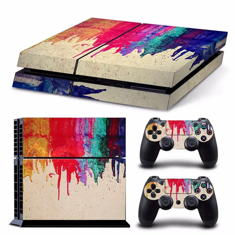 New Vinyl Decal Skin Sticker For PS4 For Sony For Playstation 4 Console Set + 2 Controller Skins Stickers