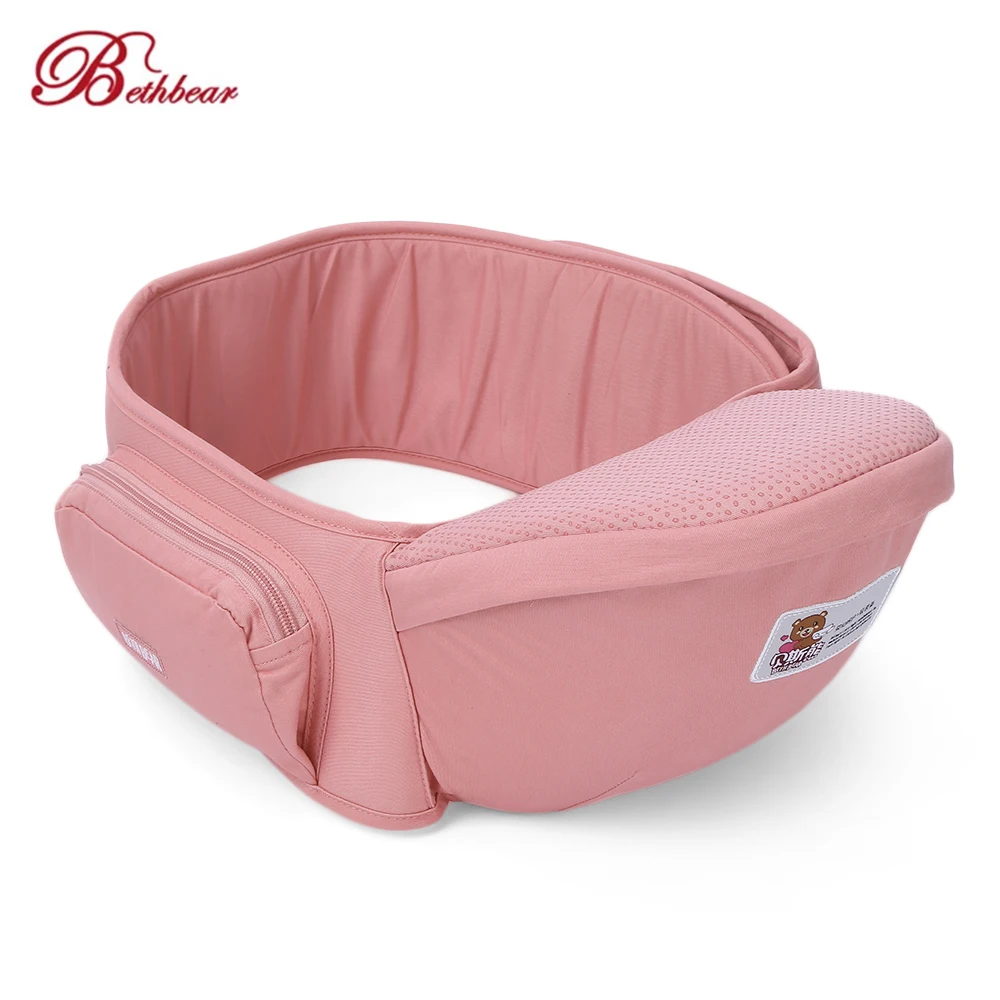 Pink Bethbear/переноска для новорожденных, для младенцев, поясной стул, ходунки, Хипсит, слинг, регулируемый, для малышей, передний держатель, обёрточная бумага, ремень, держатель, набедренное сиденье - Цвет: Pink