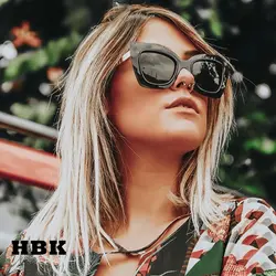 HBK Для женщин высокое качество «кошачий глаз» 2019 Новая мода Брендовая дизайнерская обувь большой кадр Оттенки Солнцезащитные очки для Для