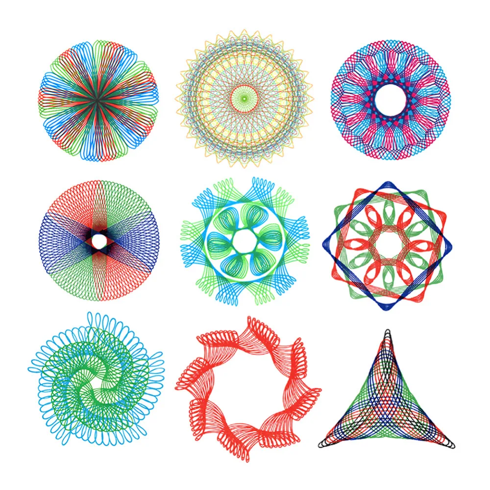 

Multifunctional Children's Art Painting Templates Ruler Educational Stationery Spirograph Drawing Painting Set kids Drawing toy