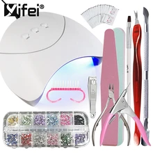 YIFEI украшения для маникюра Набор инструментов для лак для ногтей DIY с 6 Вт/36 Вт УФ светодиодный светильник маникюрный набор для гель-лака для ногтей Beigner практика