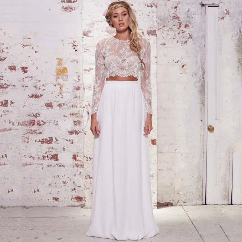 Vestido de noite 2 предмета женские платья шифоновое кружевное платье с лифом De Festa