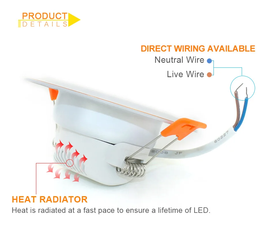 Conduziu o Painel de Teto Recesso para Baixo Luzes para a Decoração Interna da Casa da Iluminação o Alumínio Ultra Brilhante de 220v Conduziu Downlight 20w 5w 9w 12w 5 5w, 9w, 12w, 20w, teto embutido, luzes