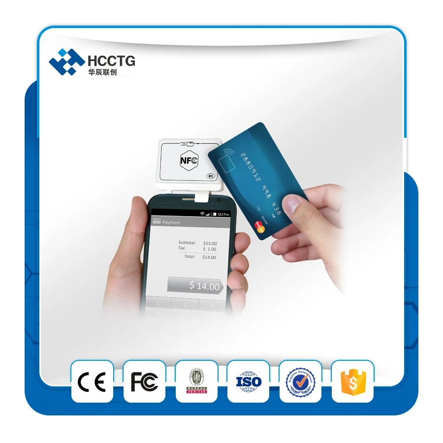 10 шт. дешевые цены ISO14443 3.5 мм аудио JACK NFC мобильных Коврики Card Reader acr35