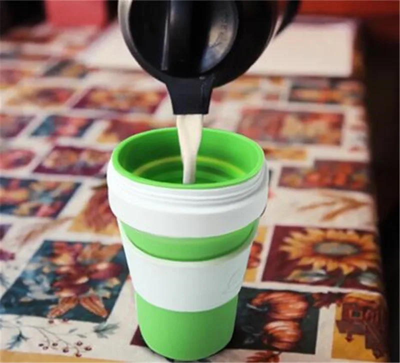 Portable Collapsible Silicone Folding Water Cup Travel Coffee Cups Outdoor Hiking Sports Camping Telescopic Cup 10