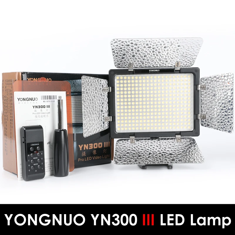 Yongnuo YN300 III YN-300 lIl 3200 k-5500 K CRI95+ Pro светодиодный видео светильник с пультом дистанционного управления, поддержка адаптера питания переменного тока и приложение дистанционного управления