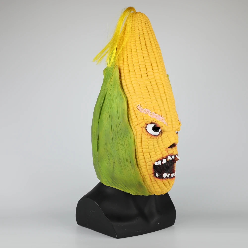 Angry Corn Mask Cosplay Funny Horror Vegetable Maize Mask Halloween Costume Prop Party Dressed Dropshipping (8)