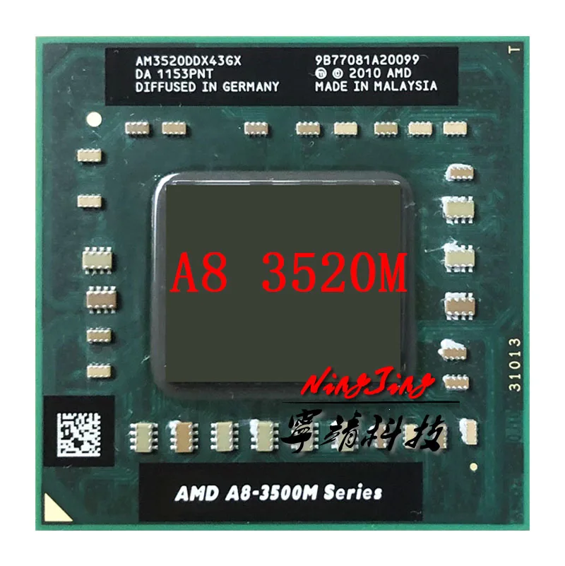 AMD A8-Series A8-3520M A8 3520 M 1,6 GHz четырехъядерный процессор AM3520DDX43GX разъем FS1