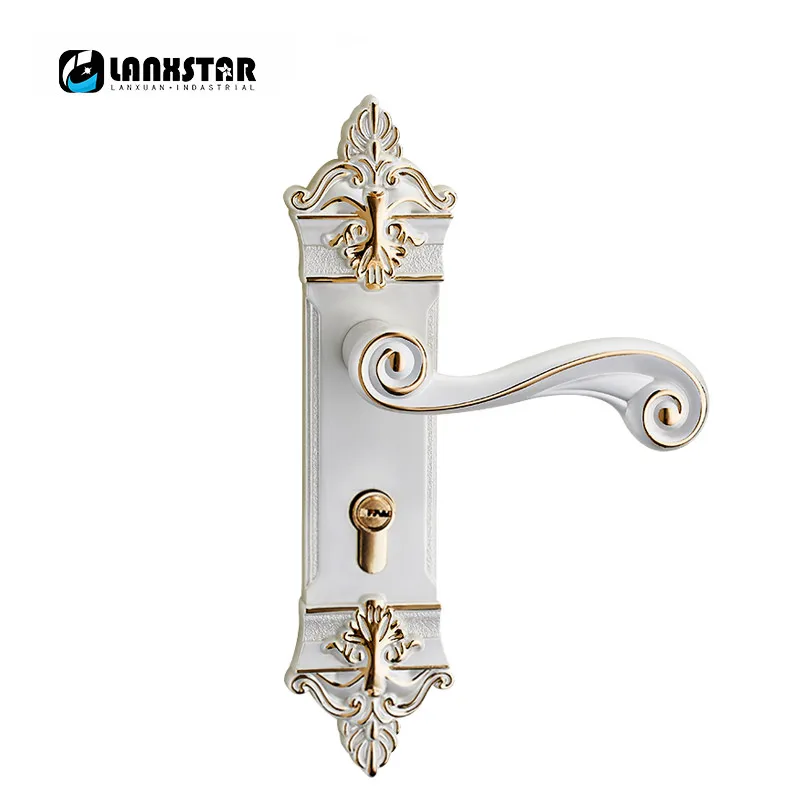 LANXSTAR Luxury Style Bronze Solid Lockset Handle PVD Locker Interior