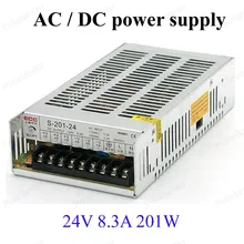 Best quality201W 24V 8.3A Switching Power Supply Driver for LED Strip AC 115-230V Input to DC 24V