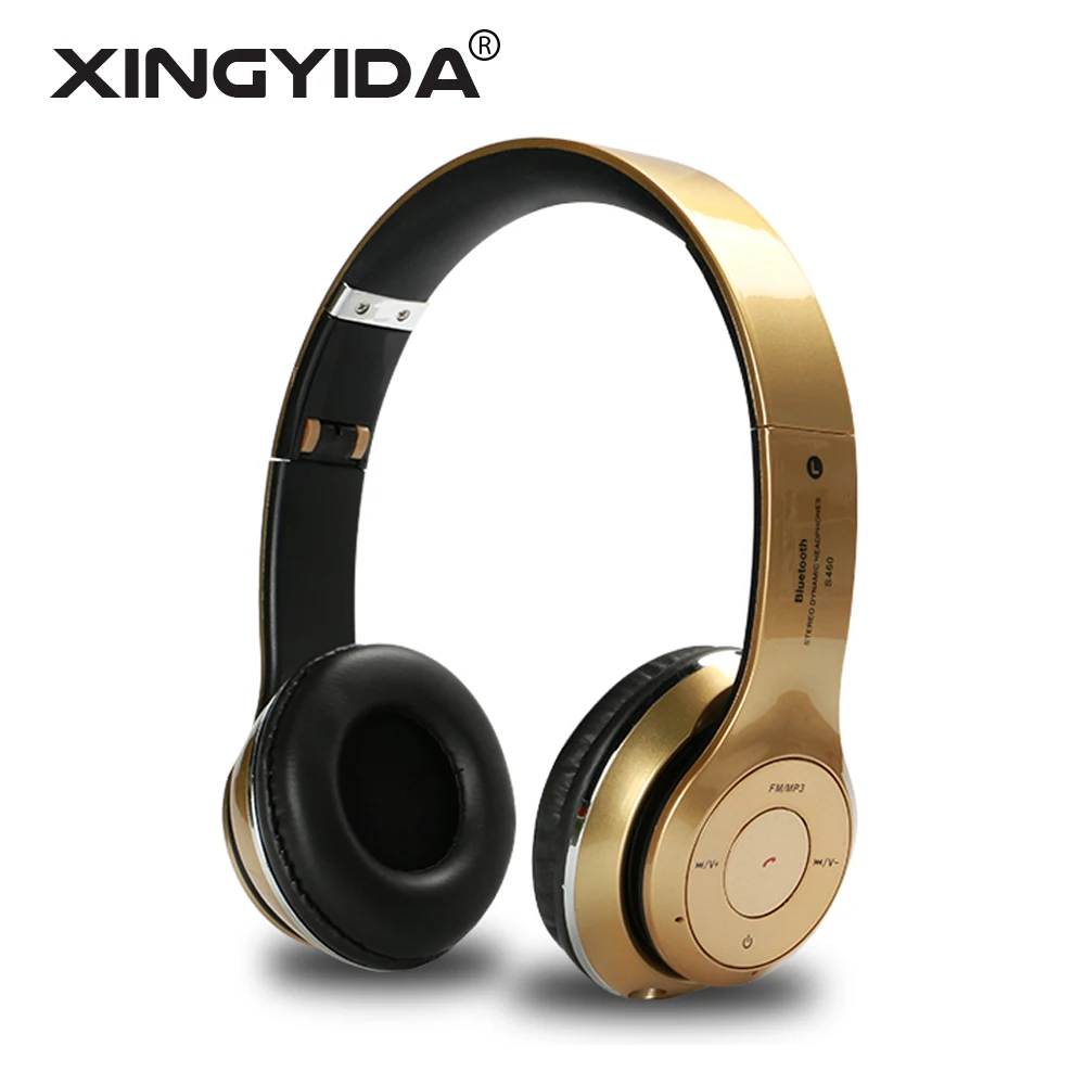 XINGYIDA Bluetooth Headphones Wireless Stereo Headphone Amplifier with Mic Support TF FM Radio EQ Earphone for Mobile Phones PC
