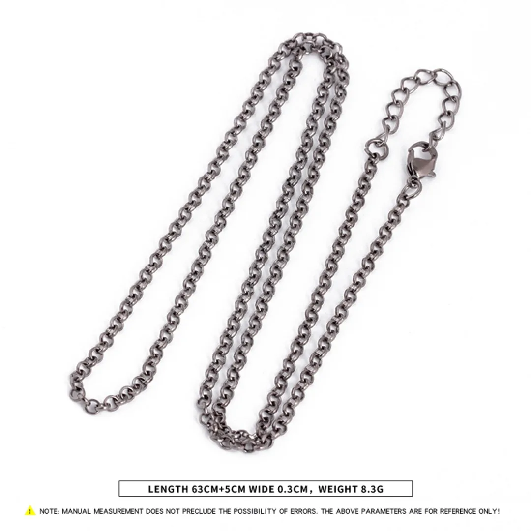 Fashion Men Neckalces Chain Vintage Long DIY Jewelry Silver/Gold Color O Chains Box Chain Necklace 60cm shellhard