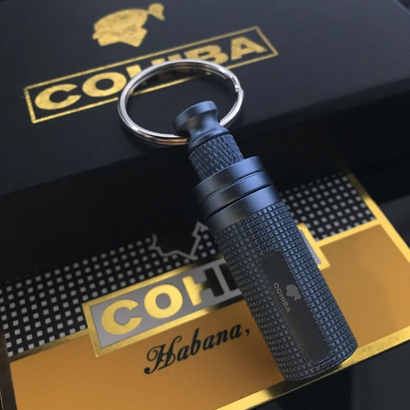 COHIBA 5 мм/7 мм/9 мм дырокол для сигар съемный мини дырокол для сигар резак, портативный с круглой пряжкой