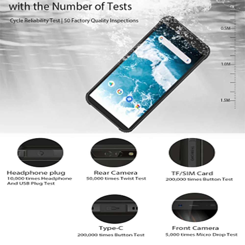  Blackview BV5500 IP68 Waterproof Mobile Phone MTK6580P 2GB+16GB 5.5