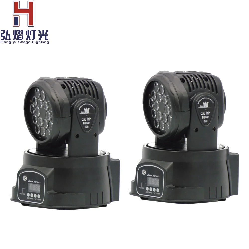 

(2 pieces/lot)13 Channels Mini Led Wash 18x3W RGB Moving Head Light/Led Moving Head 18x3W with DMX