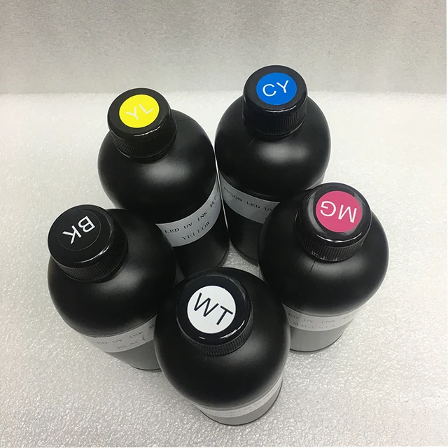 Best Price 5pcs 500ml black/cyan/white/yellow/magenta UV Printer Ink Soft UV ink normal Best Price 5pcs 500ml black/cyan/white/yellow/magenta UV Printer Ink Soft UV ink normal