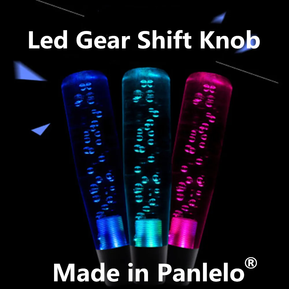 Sales Price Gear Shift Knob Universal Shift Gear Knob Car Clear Purple Octagon Bubble Gear Shift Knob Shifter LED Light Car Shift