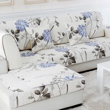 Хлопковая подушка для дивана, простая универсальная осенняя и зимняя накидка для дивана, четырехсезонная Нескользящая подушка - Цвет: A