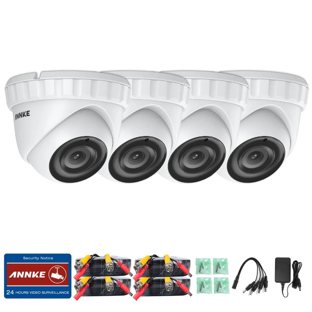 ANNKE HD 3MP TVI 4 шт. камера комплект видеонаблюдения видео камера комплект ночного видения IR Cut для TVI DVR Водонепроницаемый светодиодный