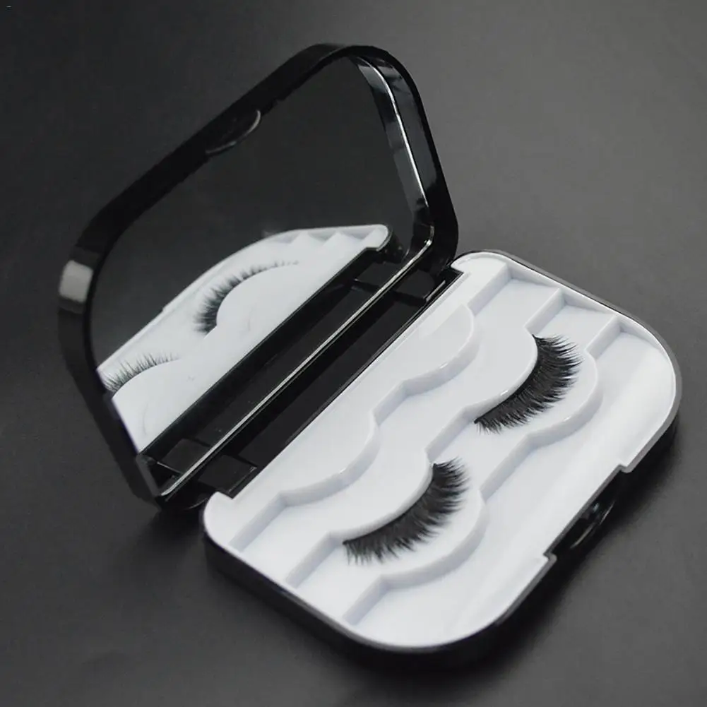 

3 Pairs of False Eyelashes Storage Boxes Plastic Storage Boxes False Eyelash Container for Cosmetics