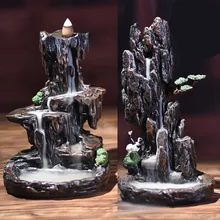 Горелка для благовоний, керамическая смола в форме горы, дым, водопад, горелка для благовоний, курильница, держатель, ремесло, домашний декор