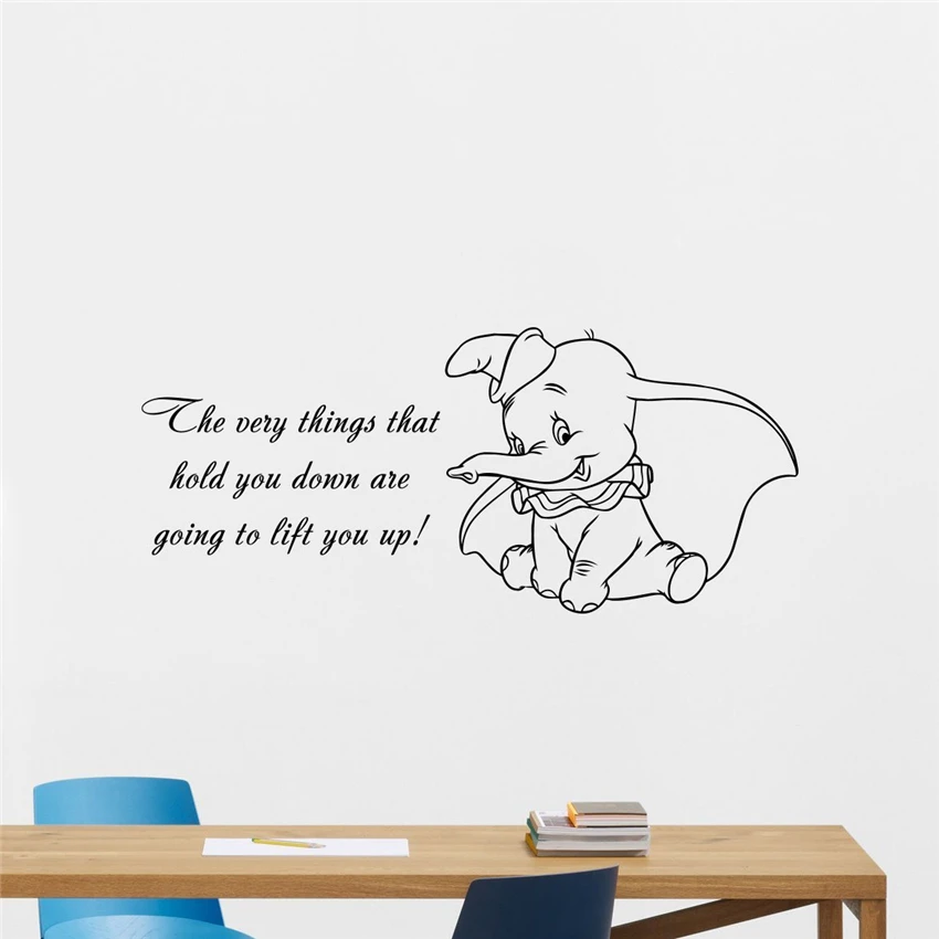 

Neymar Dumbo Quote Vinyl Wall Decal The Very Sticker Baby Girl Boy Custom Kids Room Art Bedroom Nursery Poster Decor Mural M688