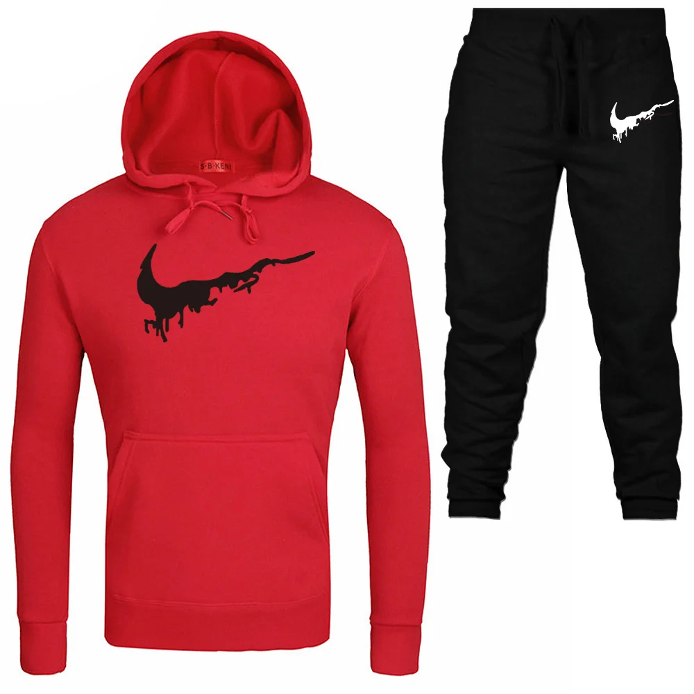 2019 Fashion Brand Hoodies Sweatshirt Men/Women Casual Hoodie Tracksuit Sweatshirts+Sweatpants Suits Fleece Hooded Pullover
