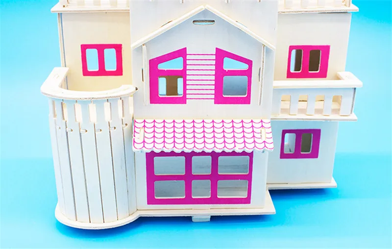 Миниатюрная мебель для кукол DIY собраны кукольный домик Мини Деревянный Кукольный дом разыгрывает спектакли Пазлы игрушки для детская