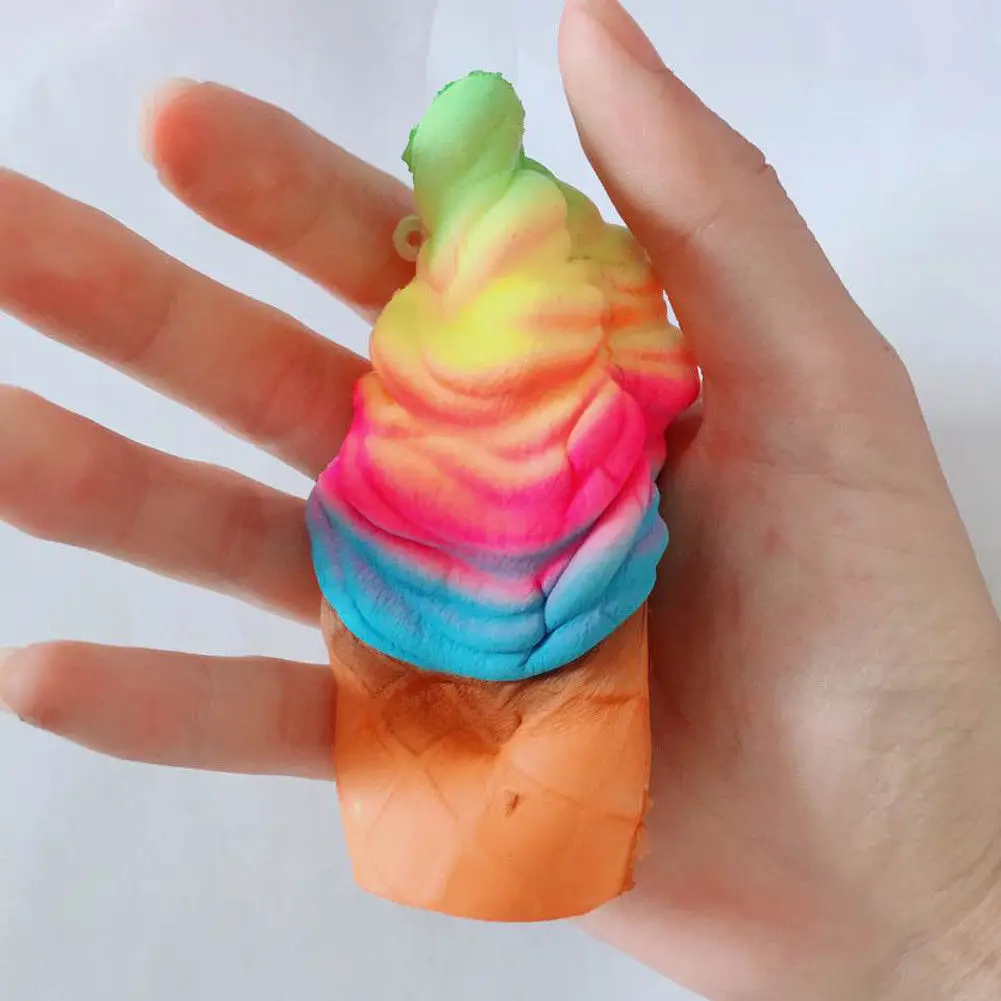 

Jumbo 10CM Colorful Ice Cream Cute Squishy Slow Rising Phone Straps Sweet Scented Bread Cake Kid Toy Gift Wholesales P2